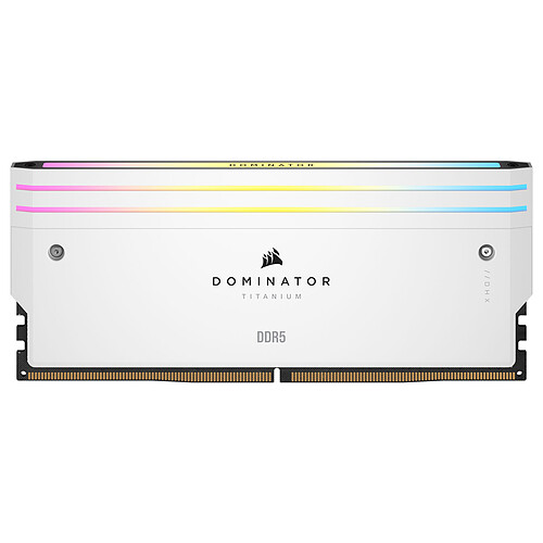Corsair Dominator Titanium DDR5 RGB 64 Go (2 x 32 Go) 6000 MHz CL30 - Blanc – Image 4