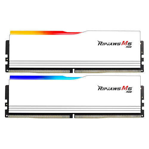 G.Skill Ripjaws M5 RGB 64 Go (2 x 32 Go) DDR5 5200 MHz CL40 – Blanc