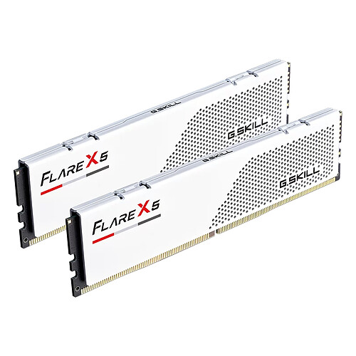 G.Skill Flare X5 Series Low Profile 48 Go (2 x 24 Go) DDR5 6000 MHz CL30 – Blanc