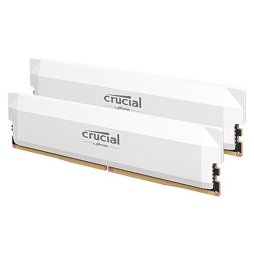 Crucial Pro DDR5 Overclocking 32 Go (2 x 16 Go) 6000 MHz CL36 Blanc
